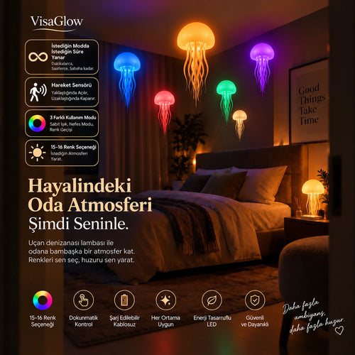 Visa Glow Uçan Deniz Anası - hayalindeki oda atmosferi